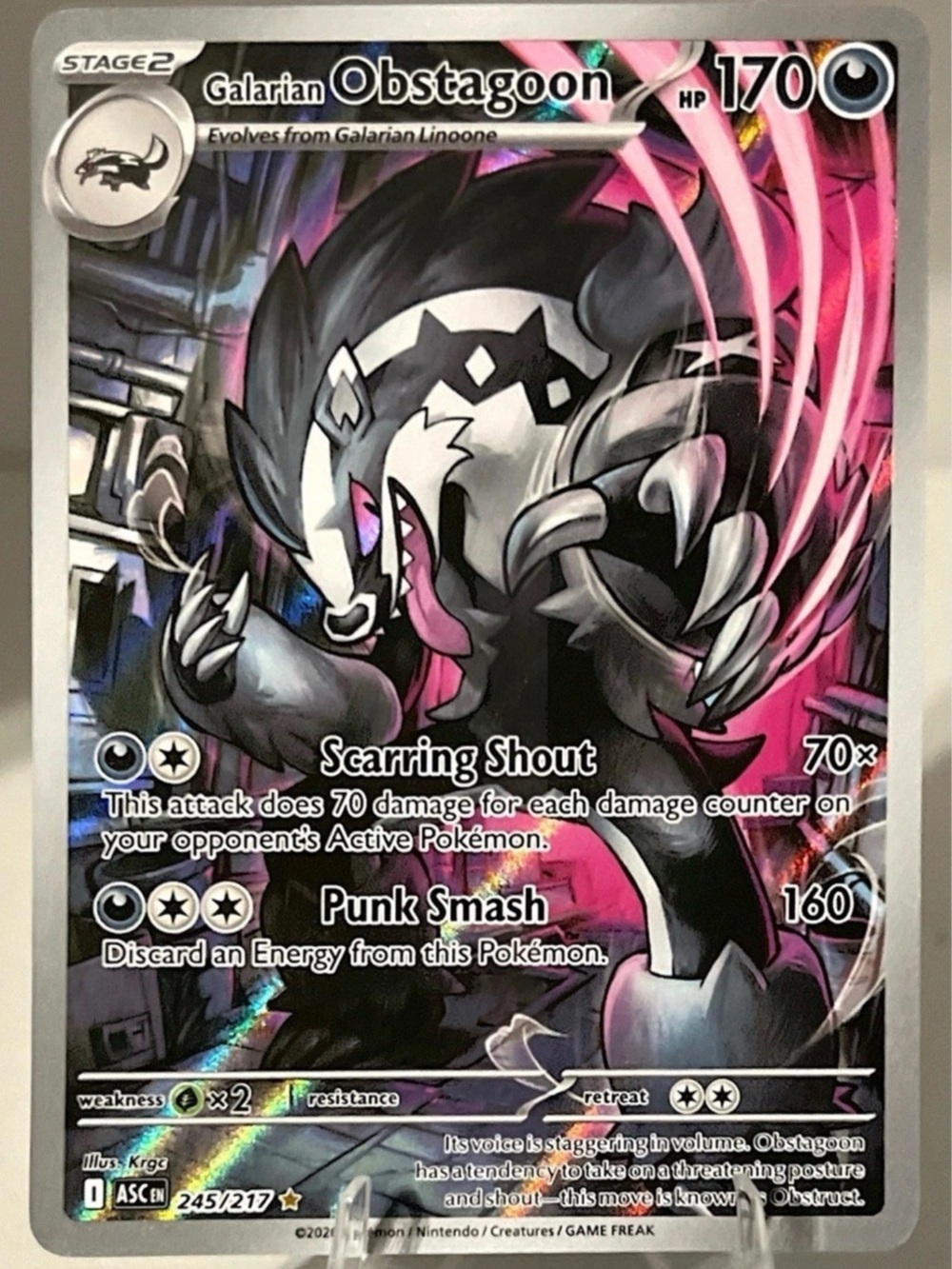 Pokémon TCG: Ascended Heroes - GALARIAN OBSTAGOON 245/217 NM